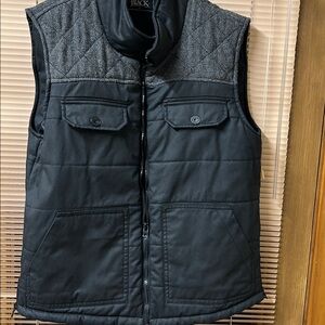 Black Men's Quilted Vest with Gray Accents from The Buckle !